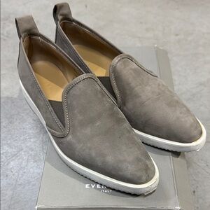 EVERLANE Suede Pointed Toe Street Shoes Gray Slip-On 8